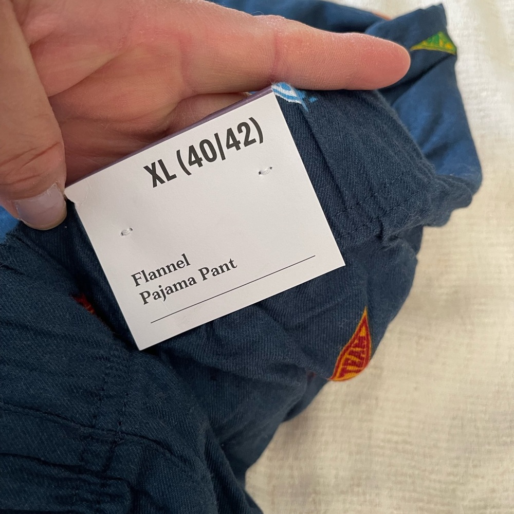 Goodfellow & Co Mens XL40/42 Pajama Bottom Sleep Lounge Pants Sports Pennants - Picture 4 of 6